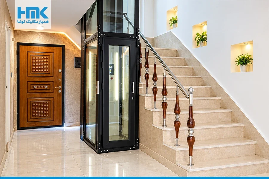 ضوابط نصب آسانسور وسط راه پله