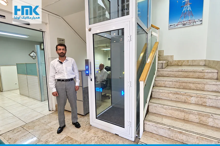نصب آسانسور در چشم پله
